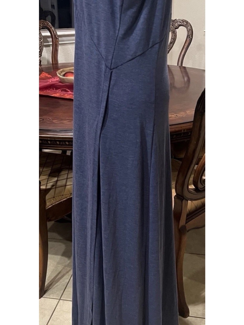 HALARA Blue V-Neck Sleeveless Maxi Dress Indigo color size Large - Picture 4 of 8